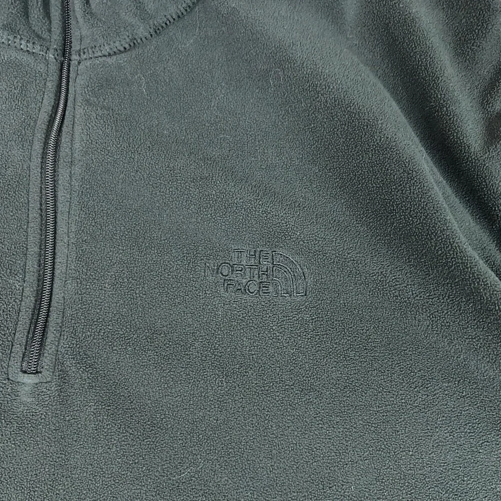 North Face Pullover Mens 2XL Black Fleece Quarter Zip Long Sleeve TKA 100 Hiking